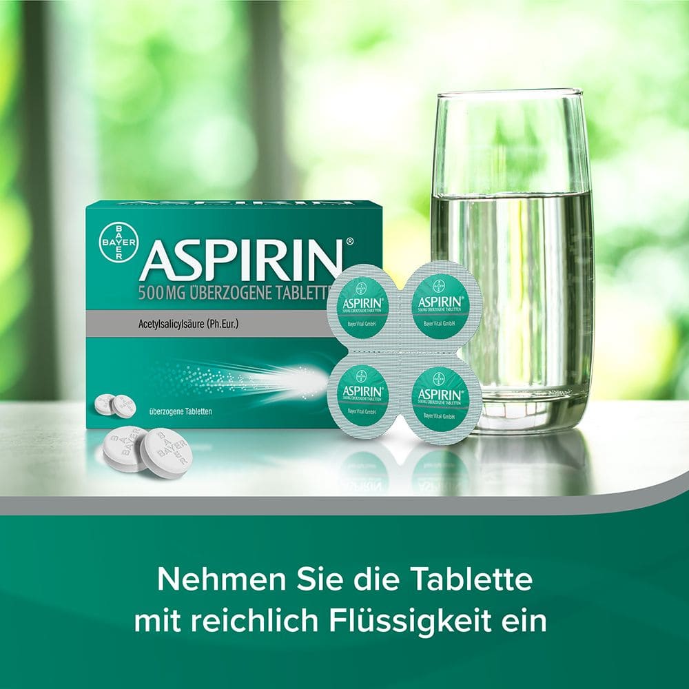 ASPIRIN 500MG  40 St Überzogene Tabletten
