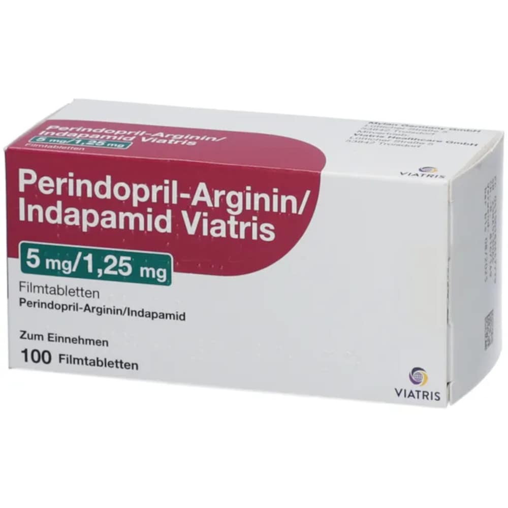 Perindopril-Arginin/Indapamid Viatris 5 mg/1,25 mg 100 St Filmtabletten
