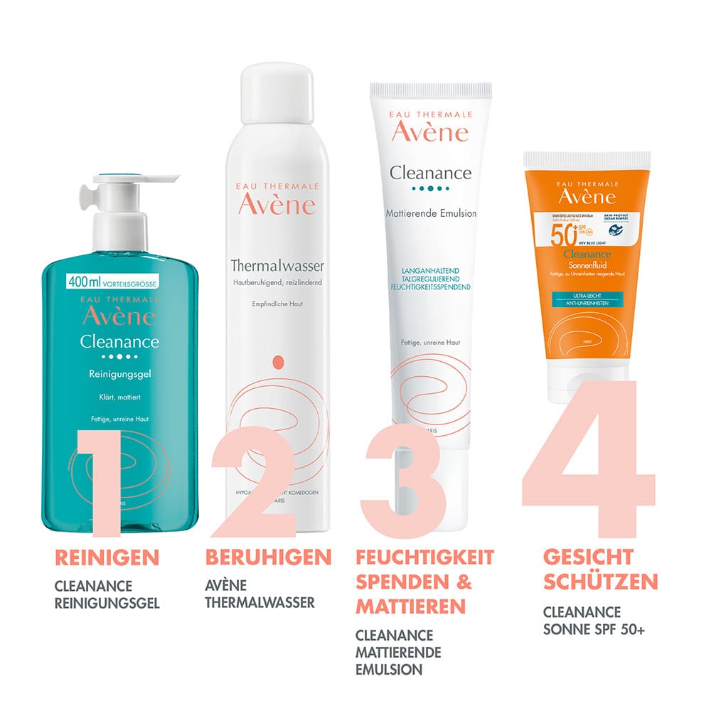 Avène Cleanance Sonnenfluid ULTRA-LEICHT SPF 50+ + 3 € sparen* 50 ml Emulsion