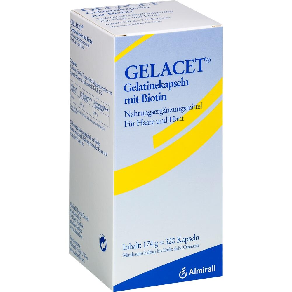 Gelacet Nahrungsergänzungsmittel mit Biotin 320 St Kapseln