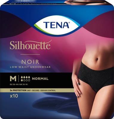 TENA Silhouette NOIR NORMAL M Hüfthohe Pants 10 St