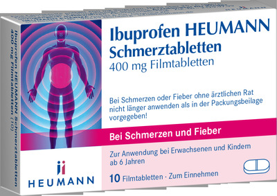 Ibuprofen HEUMANN Schmerztabletten 400mg 10 St Filmtabletten