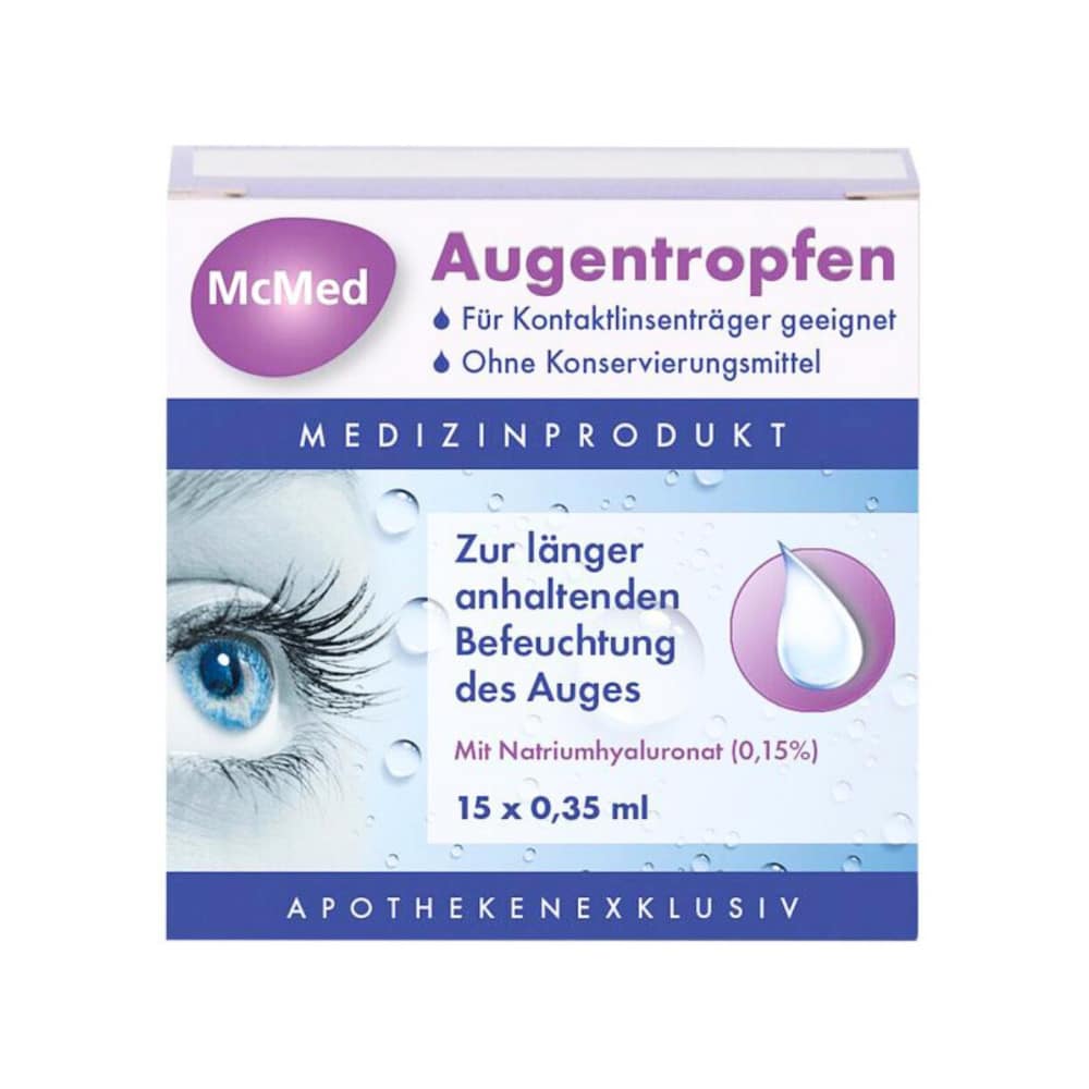 MCMED Augentropfen Einzeldosispipetten 15X0.35 ml Einzeldosispipetten