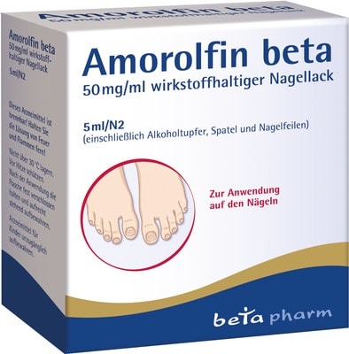 Amorolfin beta 50 mg/ml wirkstoffhaltiger Nagellack 5 ml Wirkstoffhaltiger Nagellack