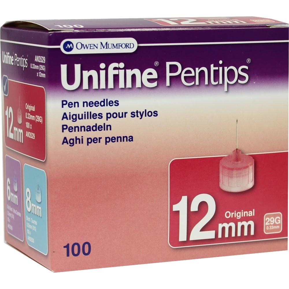 UNIFINE Pentips Kanüle 29 G 12 mm 100 St Kanüle