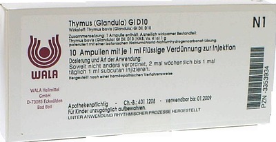 Thymus (Glandula) Gl D10 Ampullen 10X1 ml Ampullen