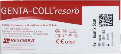 GENTA COLL resorb 0,5x5x5 cm Schwämme 5 St Schwämme