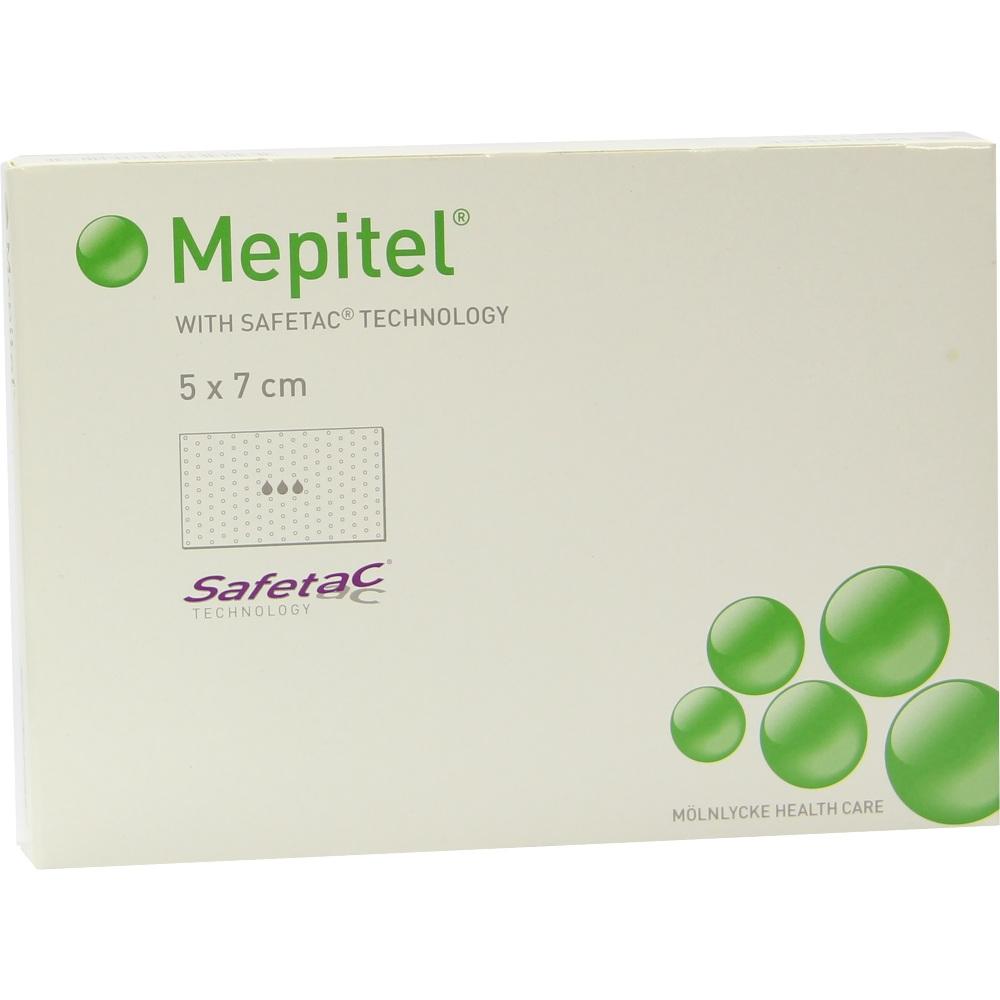 MEPITEL Silikon Netzverband 5x7 cm steril 5 St Verband