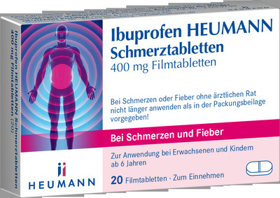 Ibuprofen HEUMANN Schmerztabletten 400mg 20 St Filmtabletten