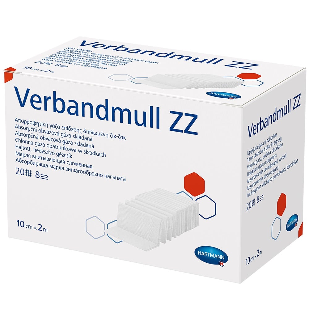 VERBANDMULL Hartmann 10 cmx2 m zickzack 1 St Verband