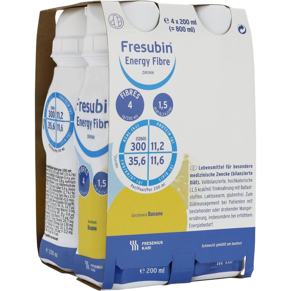 Fresubin Energy Fibre Trinknahrung Banane 4X200 ml Lösung