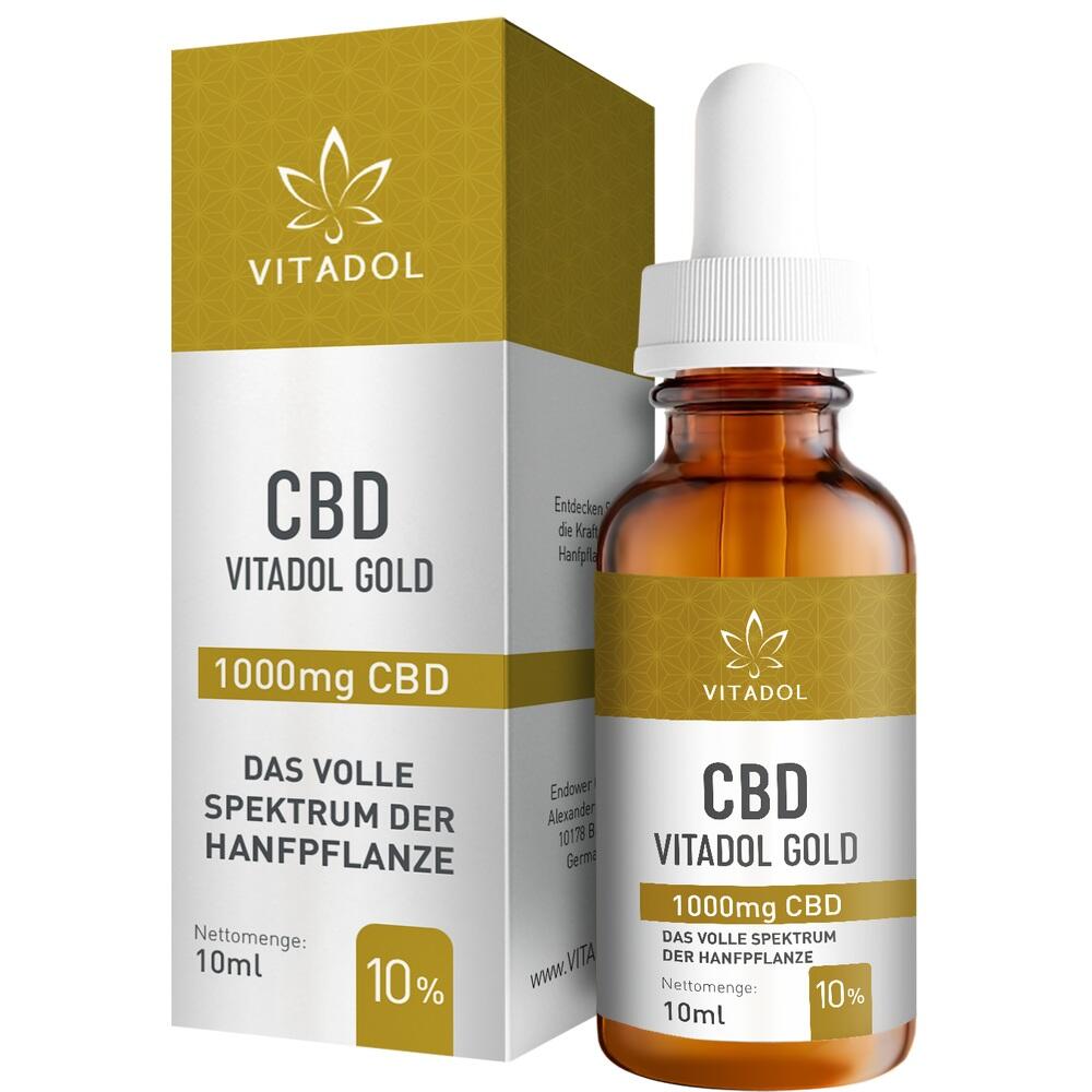 VITADOL GOLD CBD 10% Kosmetisches Mundöl 10 ml Öl