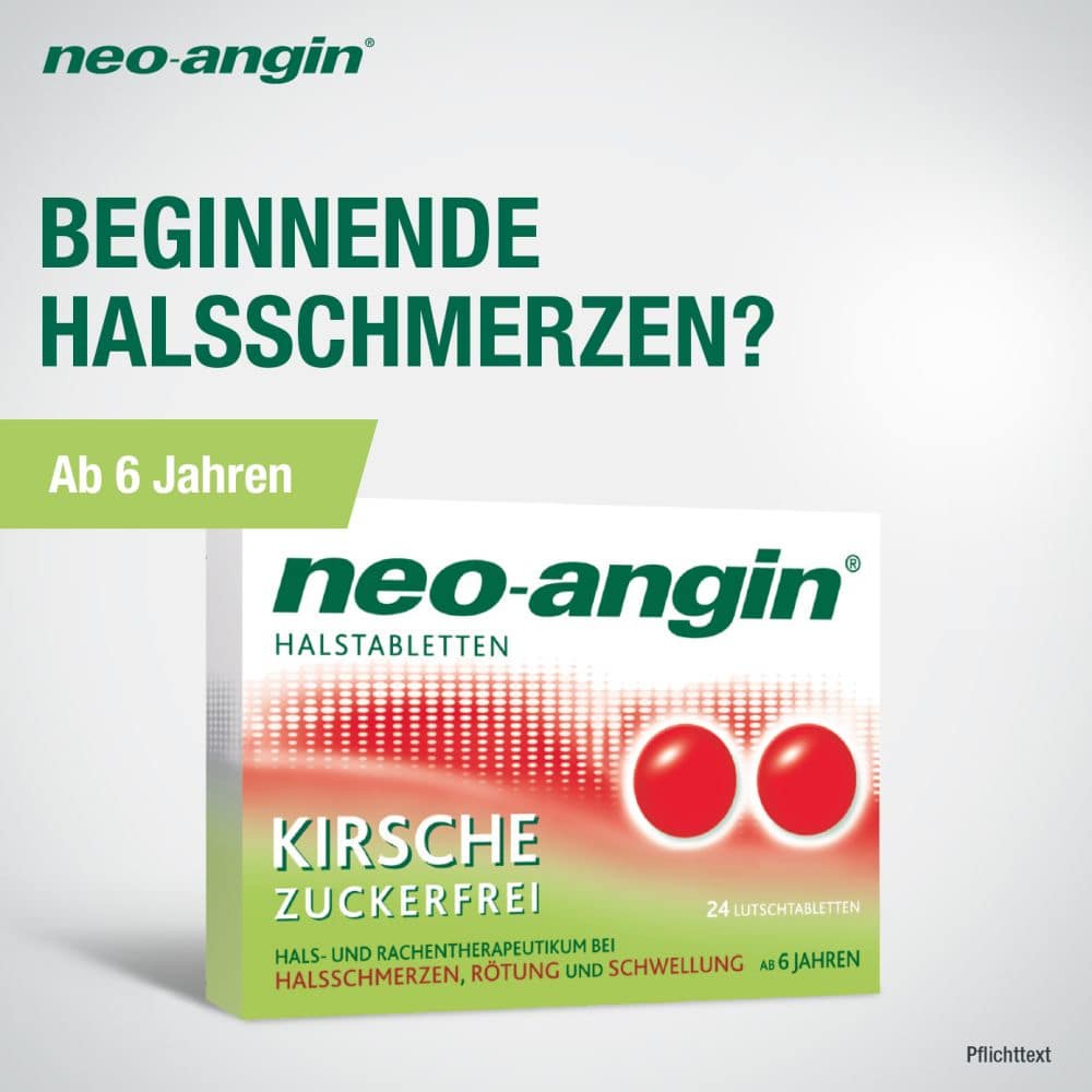 neo-angin HALSTABLETTEN KIRSCHE ZUCKERFREI Doppelpack 2X24 St Lutschtabletten