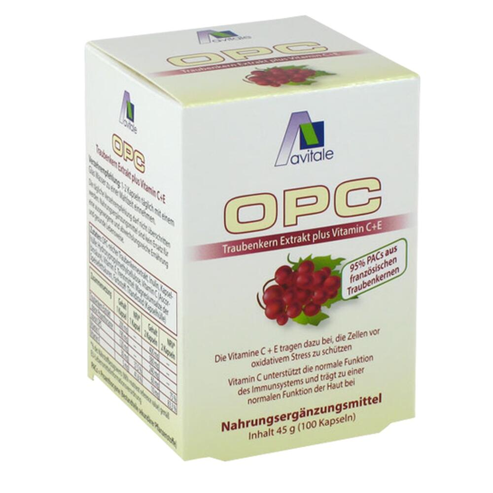 Avitale OPC Traubenkern Extrakt plus Vitamin C+E 100 St Kapseln