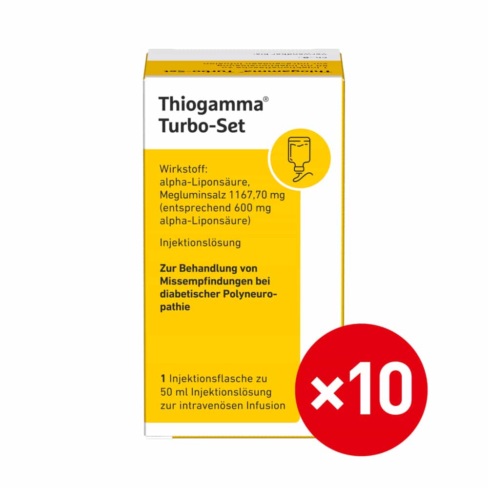THIOGAMMA Turbo Set Pur Injektionsflaschen 10X50 ml Injektionsflaschen