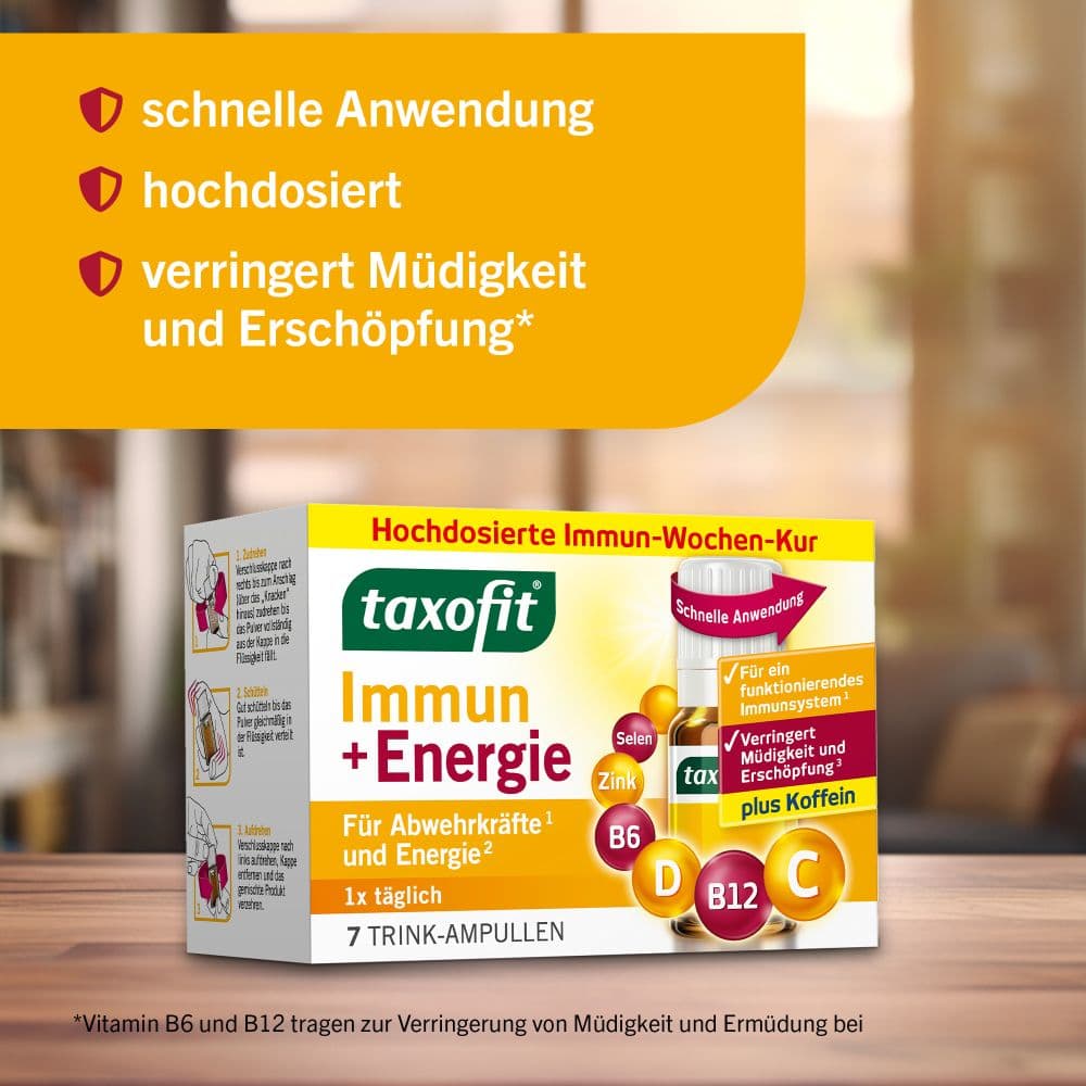 taxofit Immun+Energie Trinkfläschchen 7X10 ml Trinkampullen