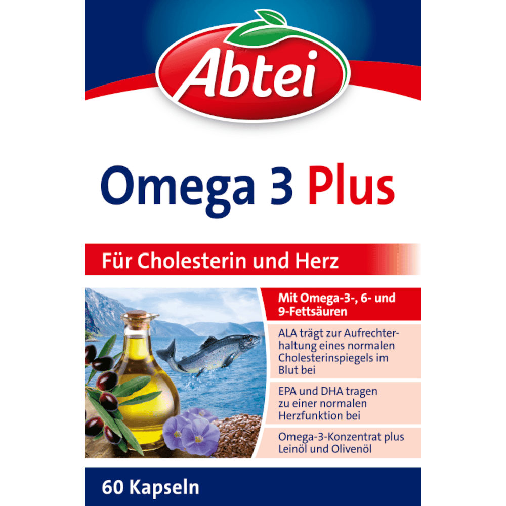 Abtei Omega 3 Plus 60 St Kapseln