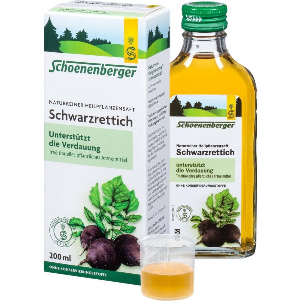 Schoenenberger Naturreiner Heilpflanzensaft Schwarzrettich 200 ml Saft