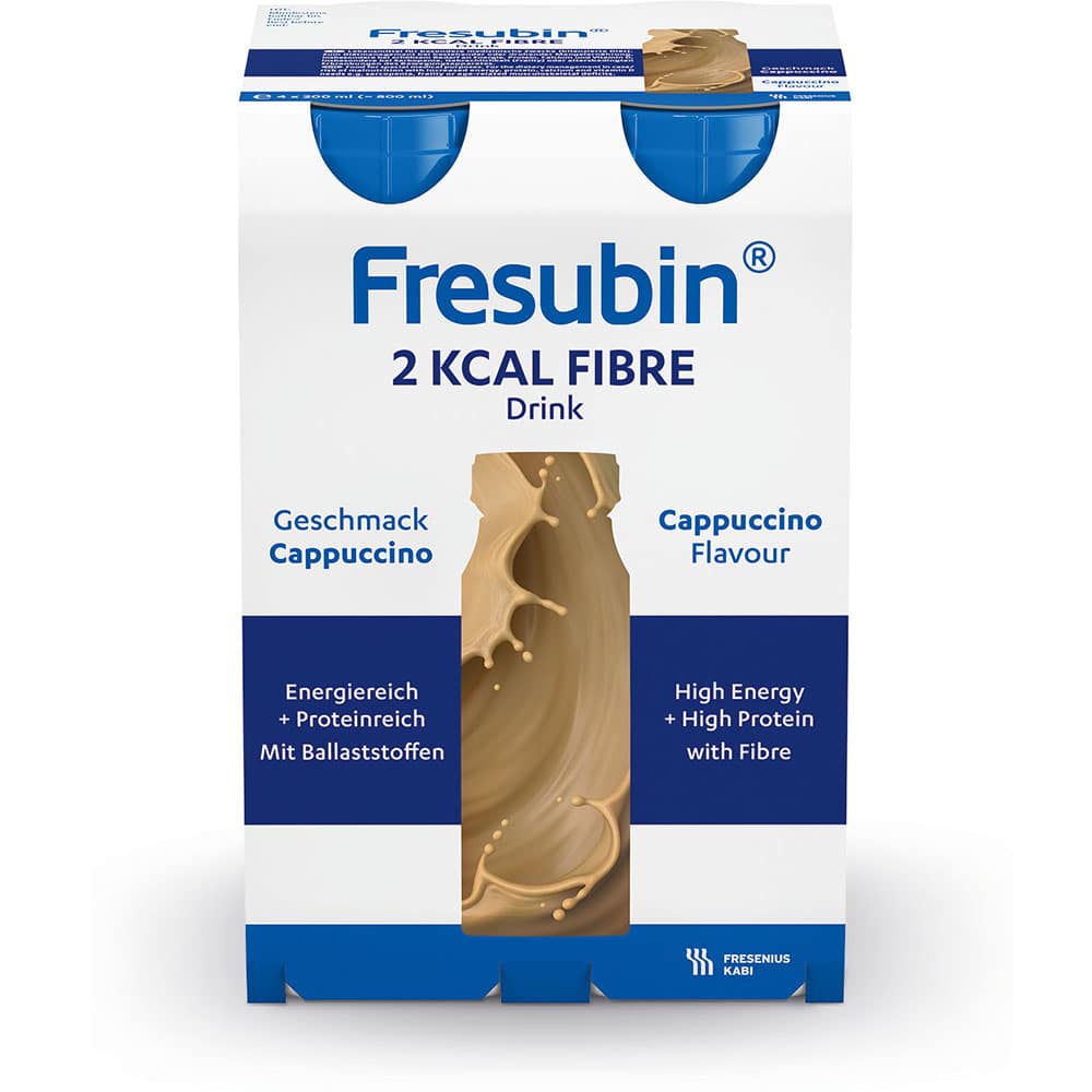 Fresubin 2 kcal Fibre Trinknahrung Cappuccino 4X200 ml Lösung