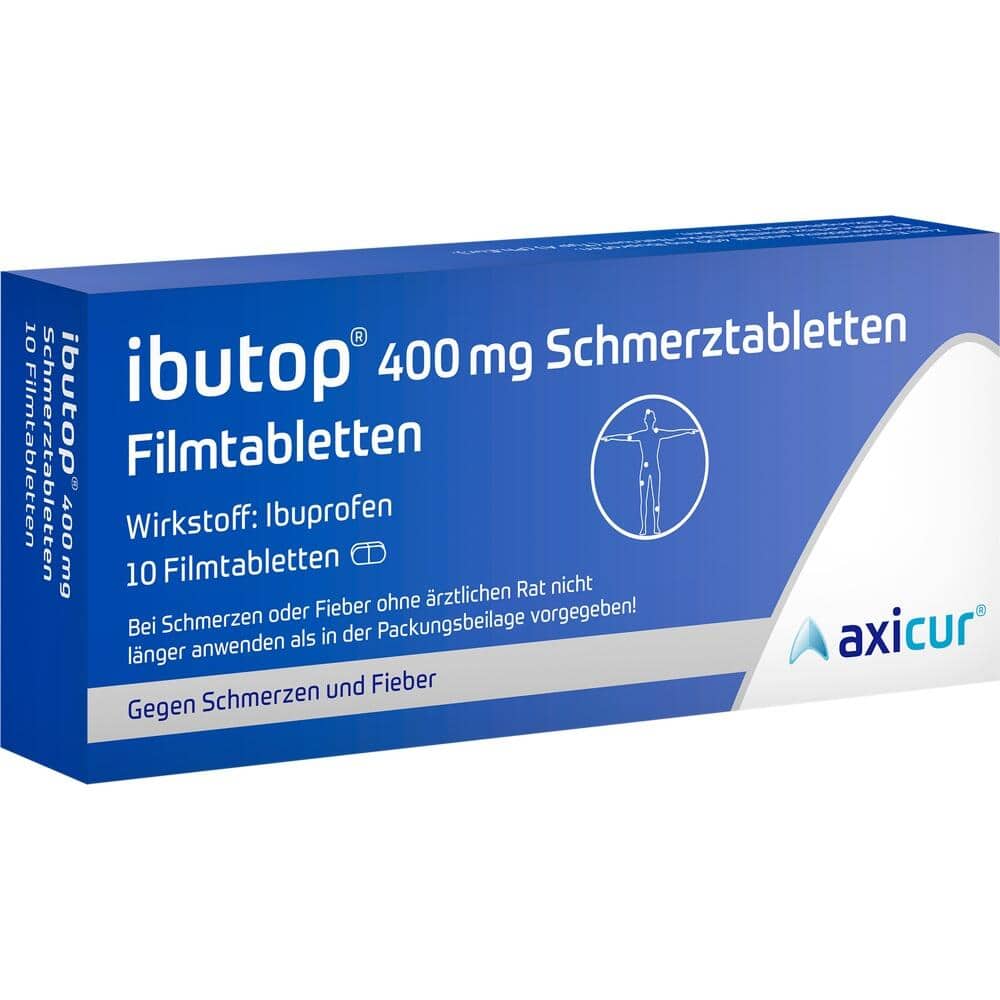 ibutop 400 mg bei Kopfschmerzen, Zahnschmerzen, Regelschmerzen und Fieber 10 St Filmtabletten
