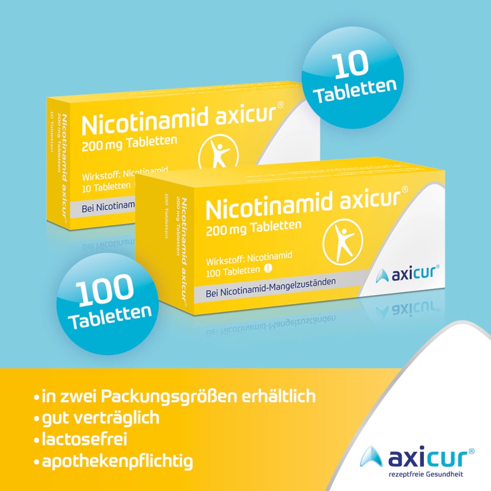 Nicotinamid axicur 200 mg  10 St Tabletten