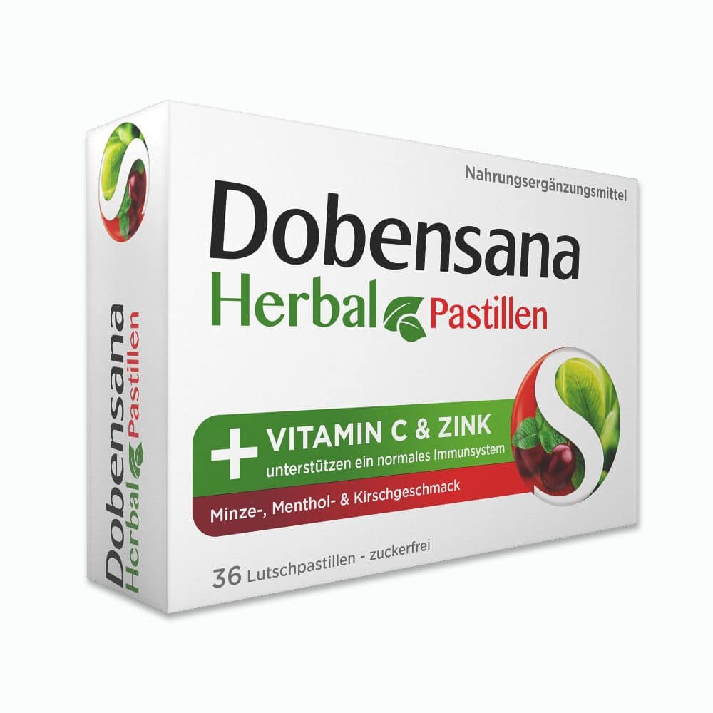 Dobensana Herbal + VITAMIN C & ZINK Kirschgeschmack 36 St Lutschpastillen Dobensana Herbal + VITAMIN C & ZINK Kirschgeschmack 36 St Lutschpastillen