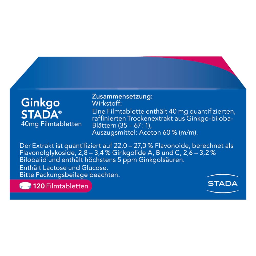 Ginkgo STADA 40mg 120 St Filmtabletten