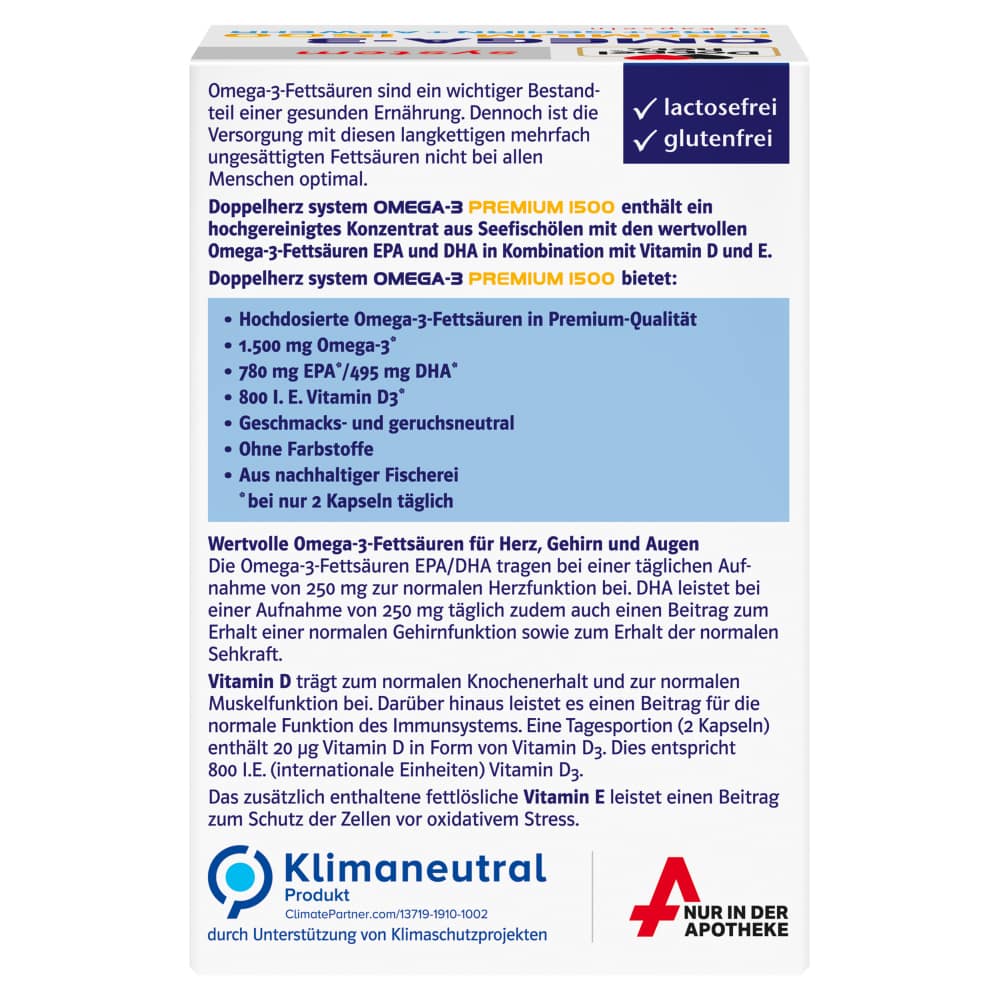 Doppelherz system OMEGA-3 PREMIUM 1500 60 St Kapseln