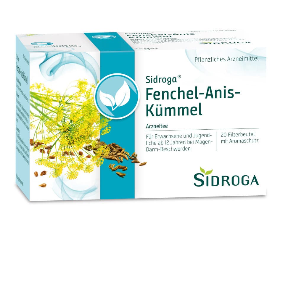 SIDROGA Fenchel Anis Kümmel Tee Filterbeutel 20X2.0 g Tee