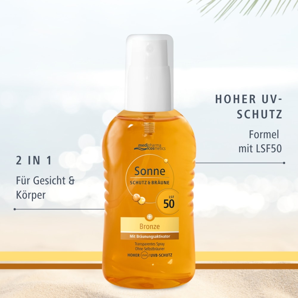 medipharma cosmetics Sonne SCHUTZ & BRÄUNE Bronze LSF 50 Spray 200 ml Spray