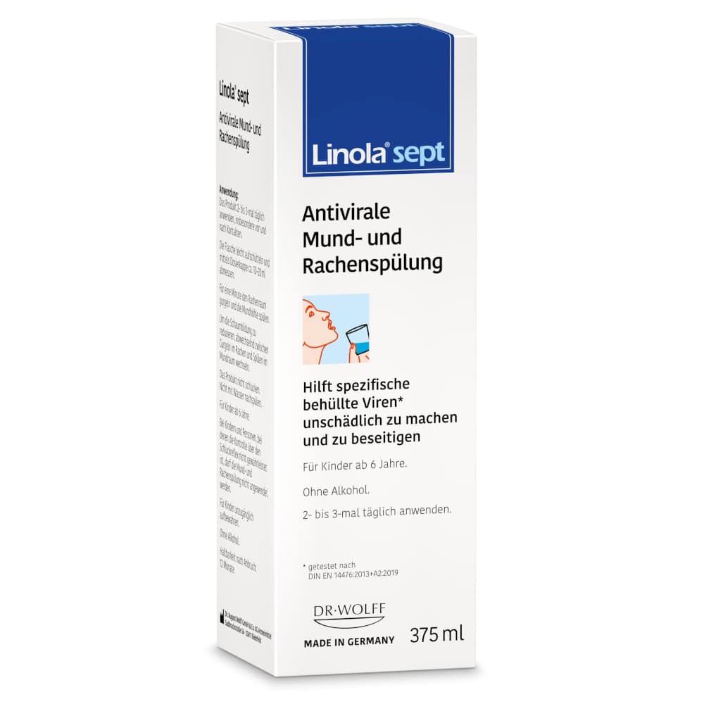 Linola sept Mund- und Rachenspülung 375 ml Suspension