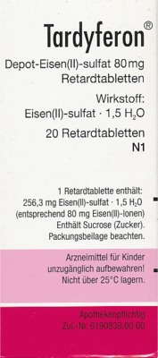 Tardyferon Depot-Eisen(II)-sulfat 80mg 20 St Retard-Tabletten