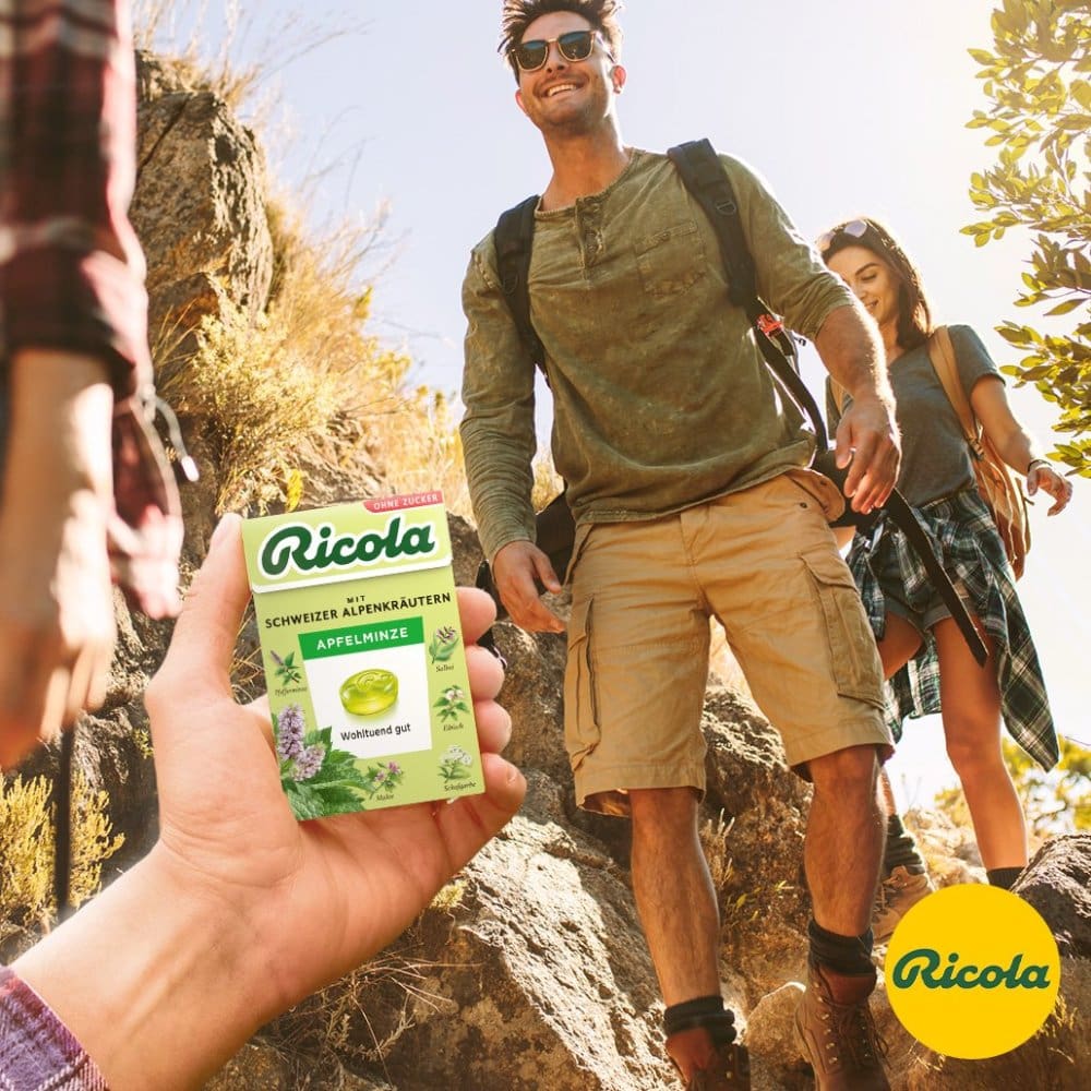 Ricola Apfelminze Kräuterbonbon zuckerfrei 50 g Bonbons