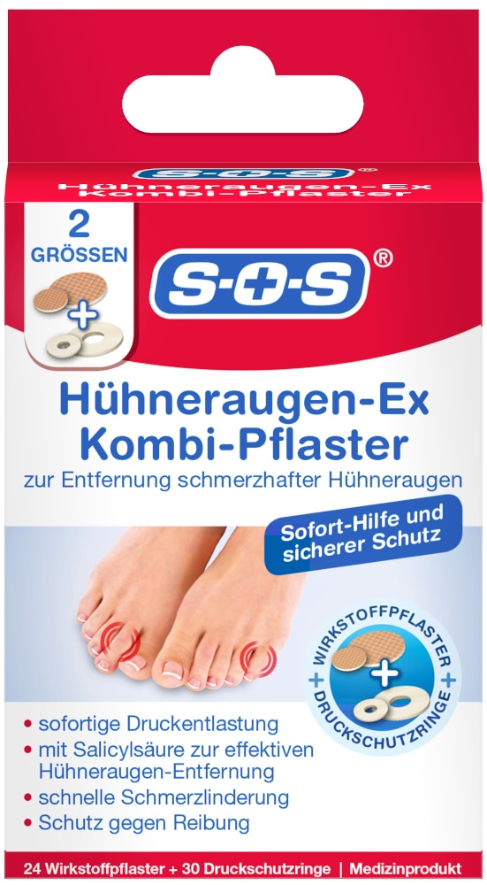 SOS Hühneraugen-Ex Kombi-Pflaster 54 St Pflaster