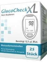 GLUCO CHECK XL Blutzuckerteststreifen 25 St Teststreifen