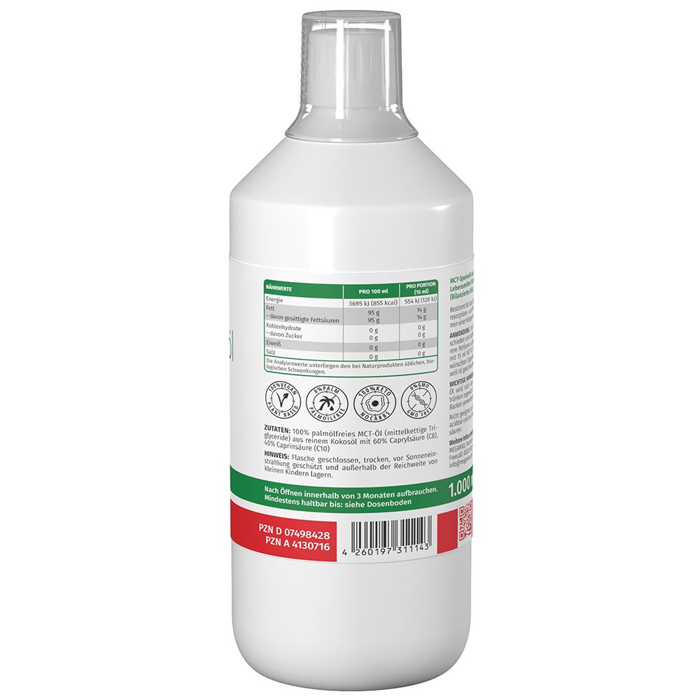 MCT 100% rein Megamax Öl 1000 ml Öl