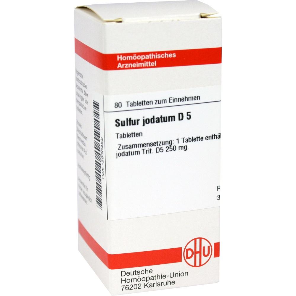 SULFUR JODATUM D 5 Tabletten 80 St Tabletten