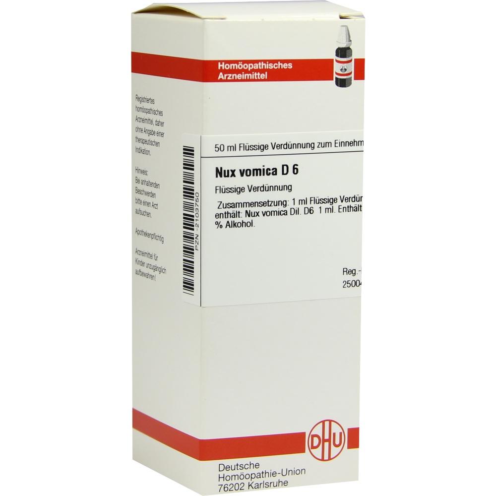NUX VOMICA D 6 Dilution 50 ml Dilution