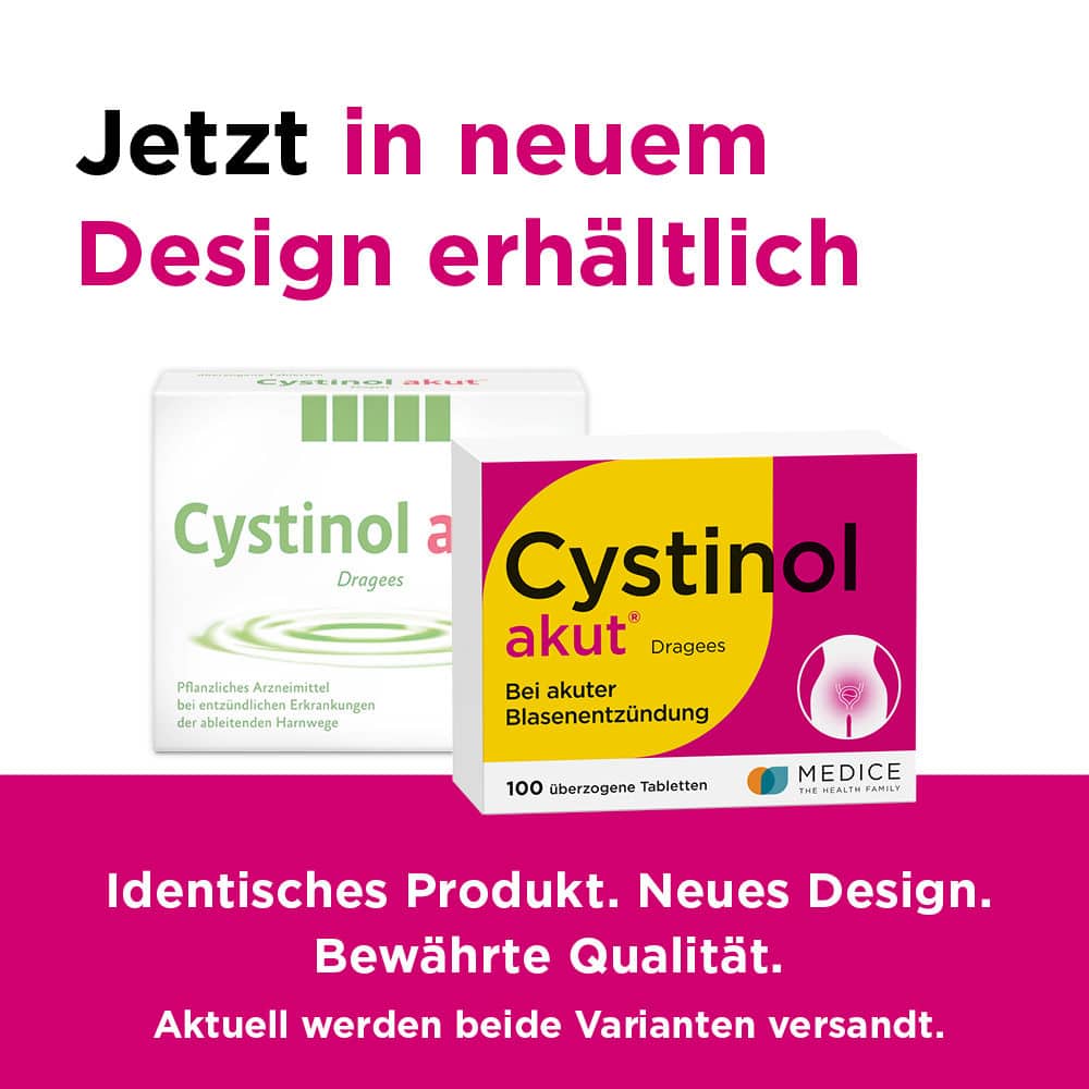 Cystinol akut bei akuter Blasenentzündung & Harnwegsinfektion 100 St Überzogene Tabletten