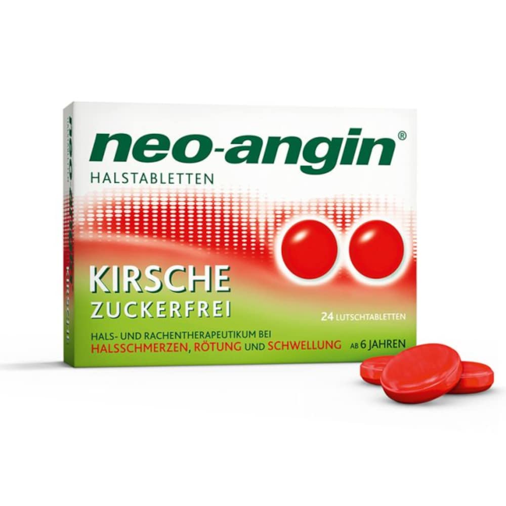 neo-angin HALSTABLETTEN KIRSCHE ZUCKERFREI 24 St Lutschtabletten