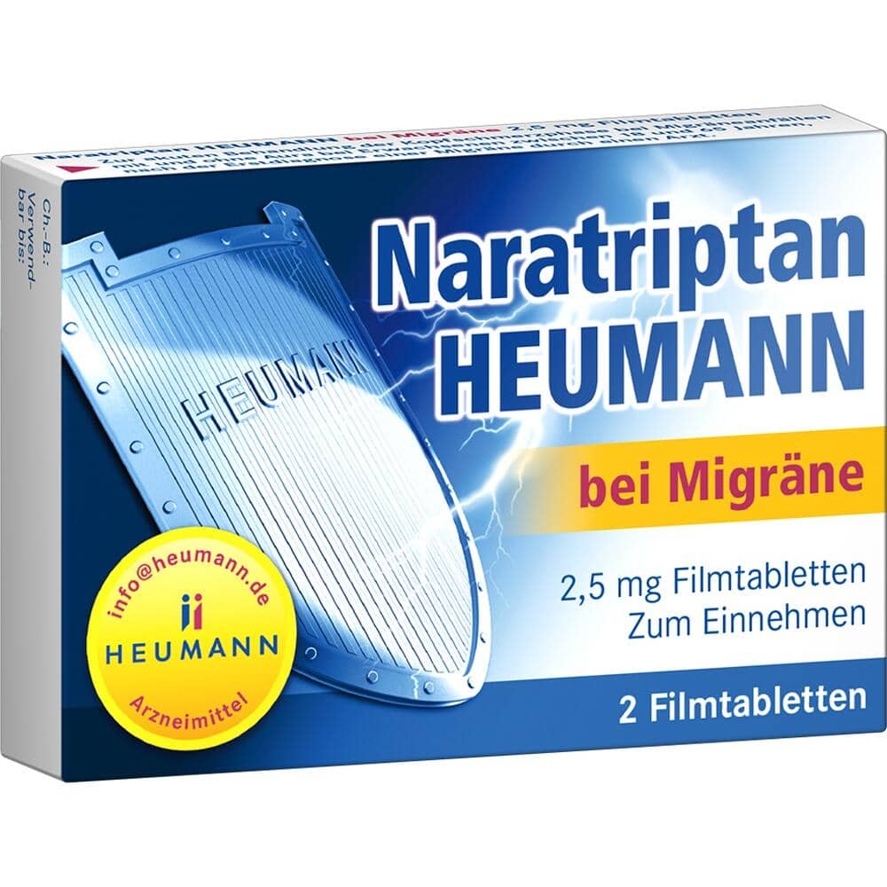Naratriptan HEUMANN bei Migräne 2 St Filmtabletten