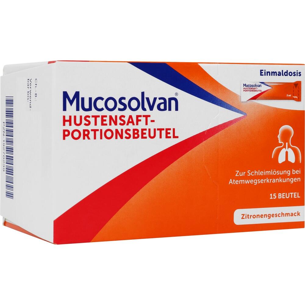 Mucosolvan HUSTENSAFT-PORTIONSBEUTEL 15X5 ml Lösung zum Einnehmen