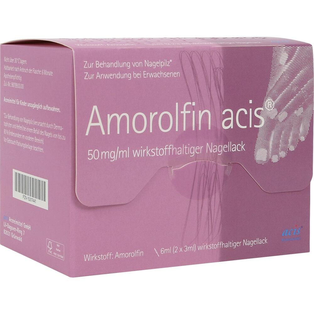 Amorolfin acis 50mg/ml wirkstoffhaltiger Nagellack 6 ml Wirkstoffhaltiger Nagellack