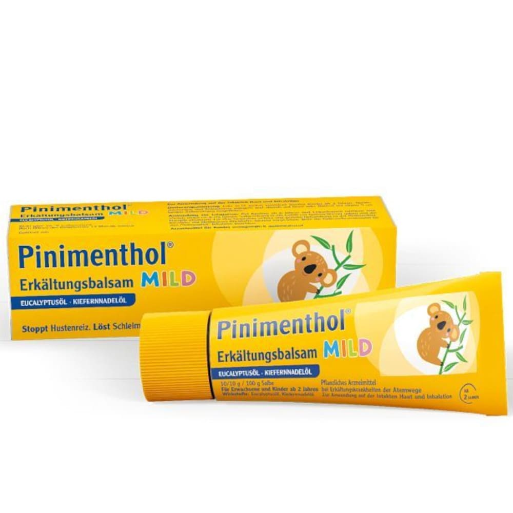 Pinimenthol Erkältungsbalsam mild ab 2 Jahren - mit Eucalyptus- und Kiefernnadelöl 20 g Salbe