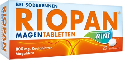 RIOPAN MAGENTABLETTEN Mint - Bei Sodbrennen 20 St Kautabletten