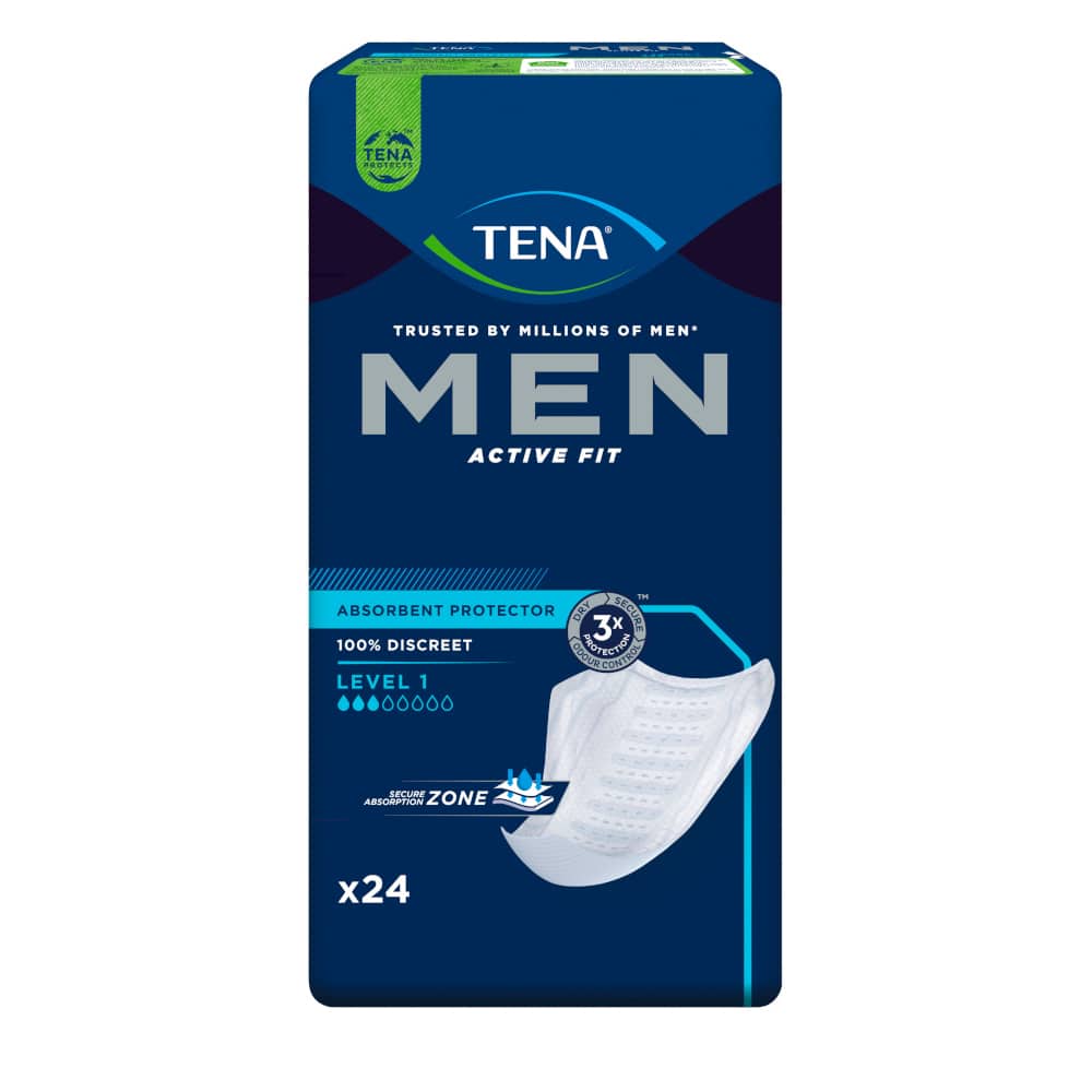 TENA MEN ACTIVE FIT LEVEL 1 Absorbent Protector 6X24 St
