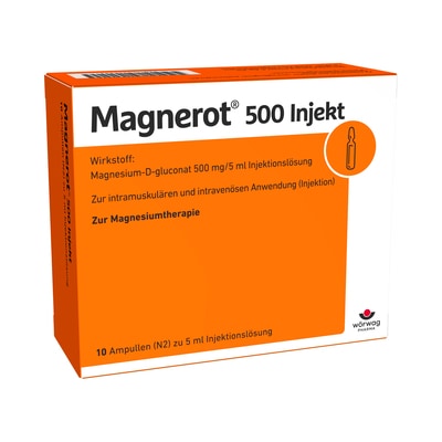 Magnerot 500 Injekt Ampullen 10X5 ml Ampullen