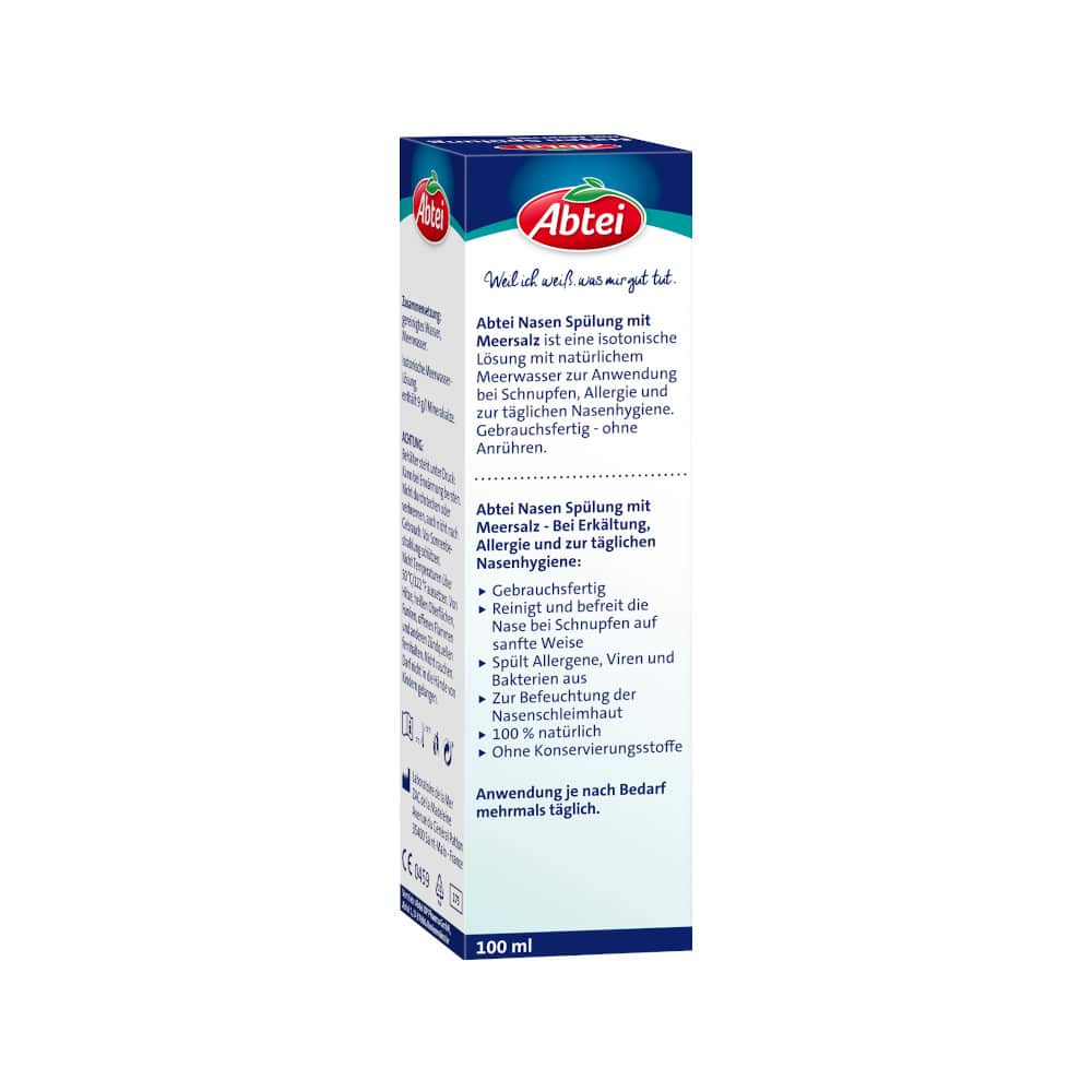 Abtei Nasen Spülung mit Meersalz GEBRAUCHSFERTIG 100 ml Spray