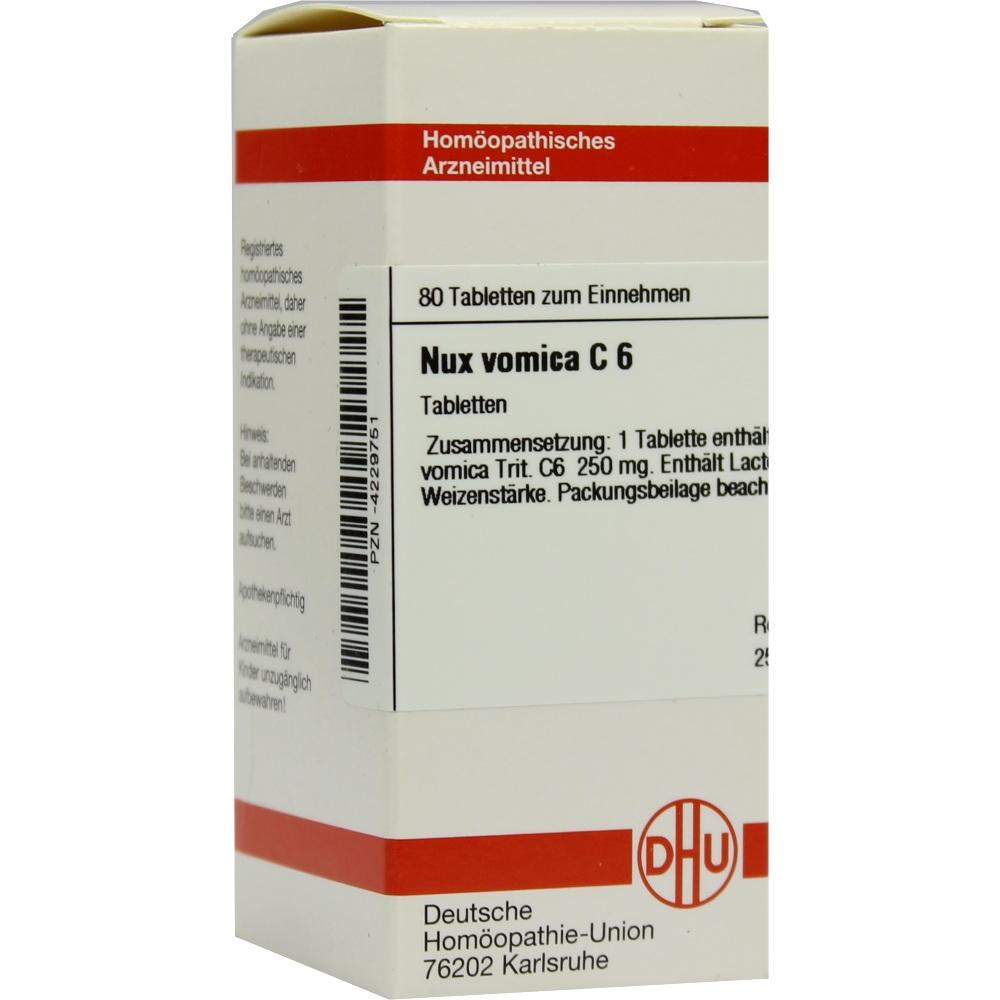 NUX VOMICA C 6 Tabletten 80 St Tabletten