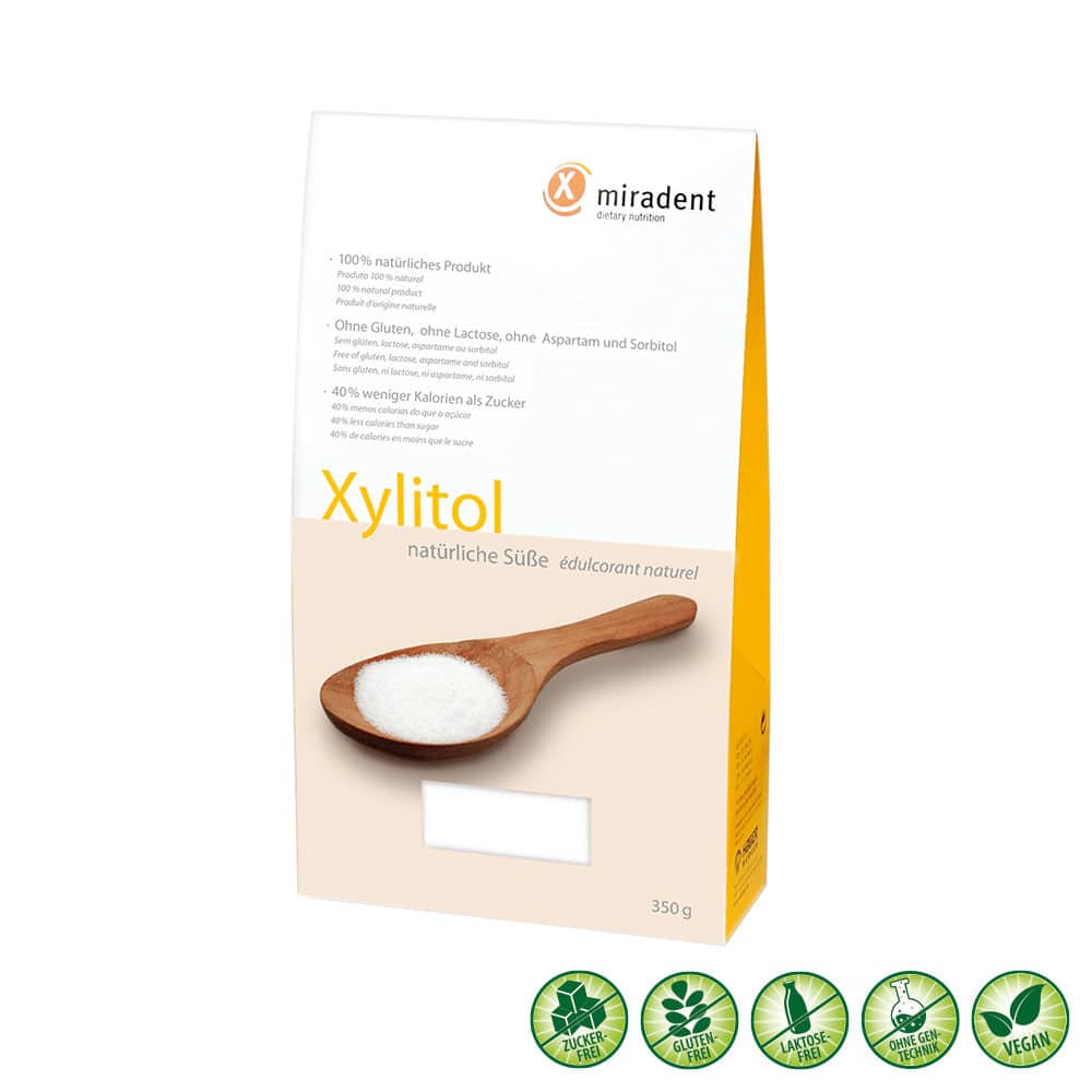 MIRADENT Zuckerersatz Xylitol Pulver 350 g Pulver